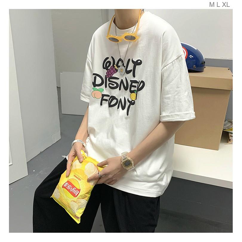 Áo thun tay lỡ WALT DISNEY FONT phông Unisex nam nữ tee oversize form rộng pull Ulzzang Streetwear Hàn Quốc vải mềm