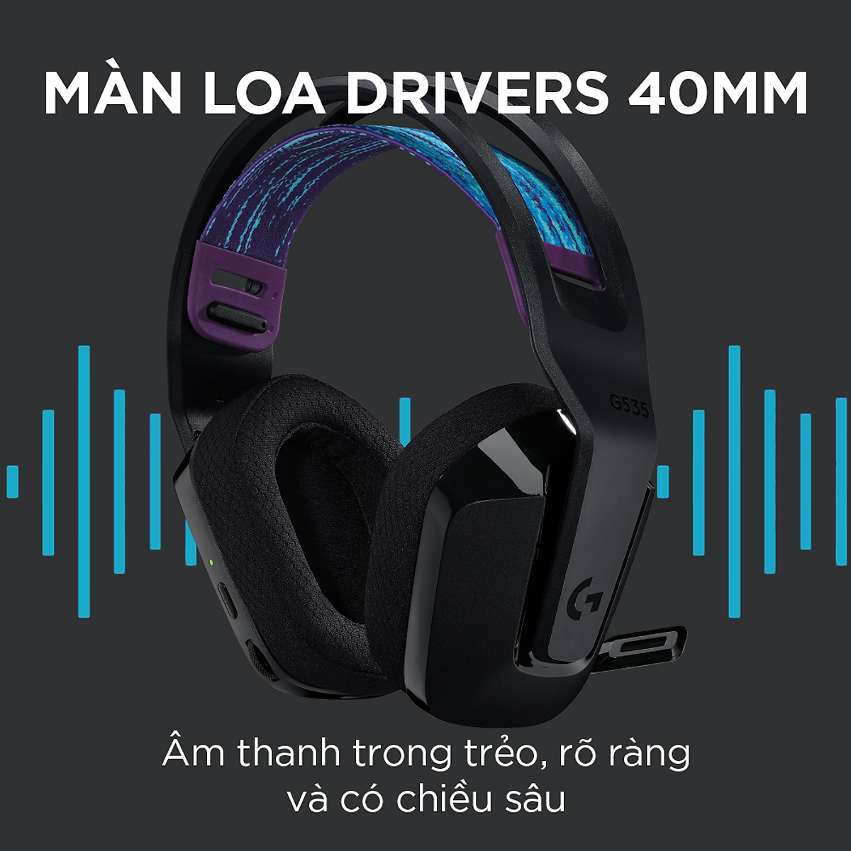 Tai nghe Gaming không dây Logitech G535 Lightspeed Wireless - Hàng chính hãng