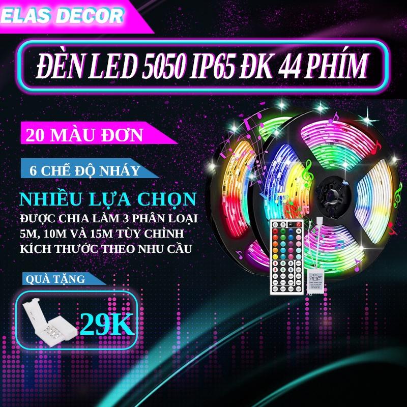 Combo Đèn Led Dán Tường Đèn Led 5050 RGB ĐK44 5m/10m/15m Đèn Led Trang Thay Đổi Màu Triệu View