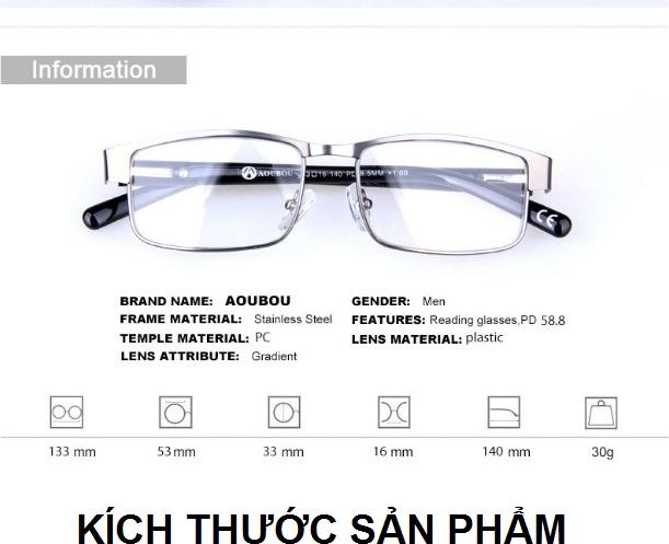 Kính lão thị trung niên kính đọc sách +100 đến +4.00 đủ độ mắt sáng và rõ PKTMKVM07COPY