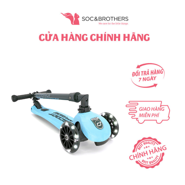 Xe scooter trẻ em Scoot and Ride Highwaykick 3 LED màu Blueberry