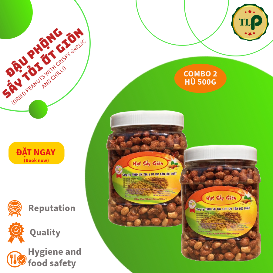 1KG ĐẬU PHỘNG SẤY TỎI ỚT