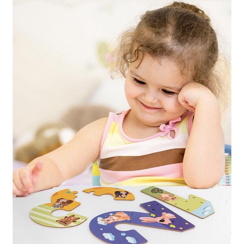 HOT GHÉP HÌNH PUZZLE CHỦ ĐỀ CHỮ CÁI VÀ SỐ ĐẾM CHẤT LƯỢNG GỖ THÔNG CAO CẤP CHO BÉ TỪ 2 TUỔI