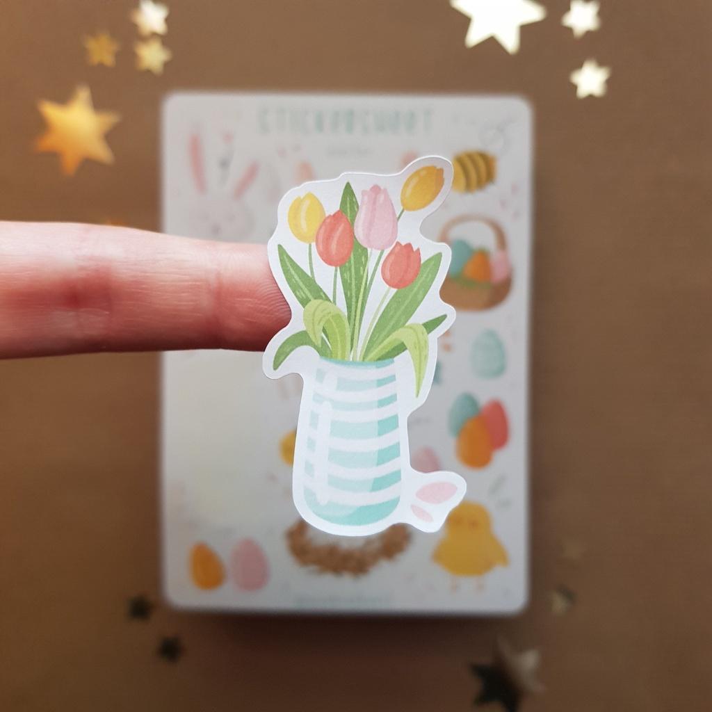 Sticker Sheet EASTER  Chuyên dán sổ  Bullet Journal Stickers, Sticker Phục Sinh, Sticker Ngày Lễ Hội - CHƯA CẮT