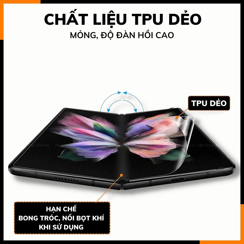 Dán màn hình z fold 5 dẻo TPU trong suốt hoặc nhám 3 lớp dễ dán bảo vệ màn hình phụ kiện điện thoại huỳnh tân store