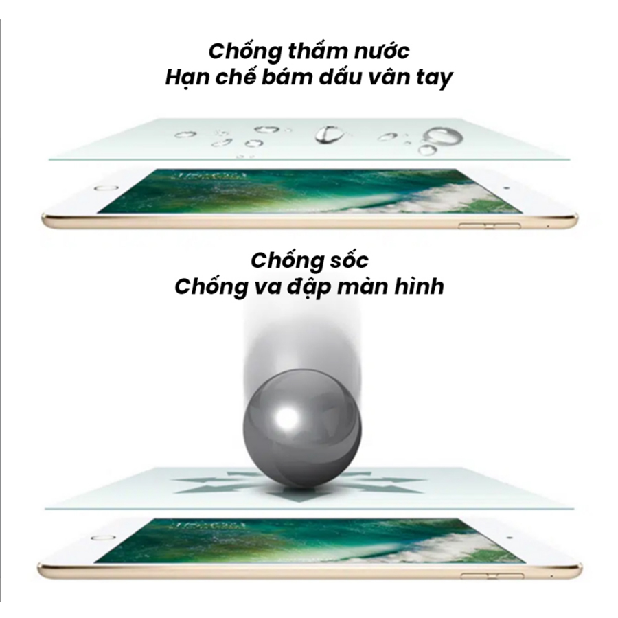 Kính Cường Lực 9H Cao Cấp Dành Cho iPad Mini 1/2/3/4/5/6 - Gen 2/3/4/5/6/7/8/9 - Air 1/2/3/4/5 - Pro 10.5/11/12.9