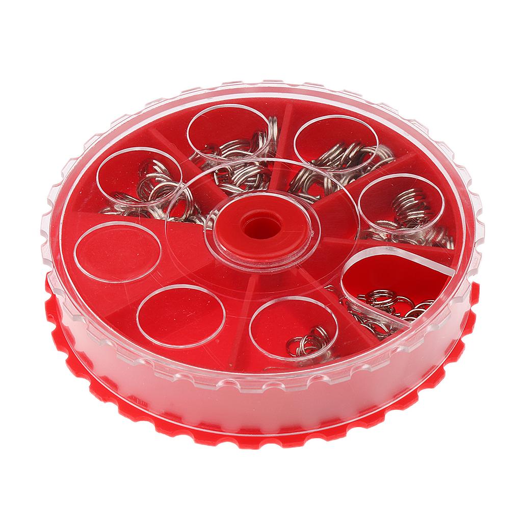 Fishing Split Ring Stainless Steel Snap Lure Tackle Connector Double Loop