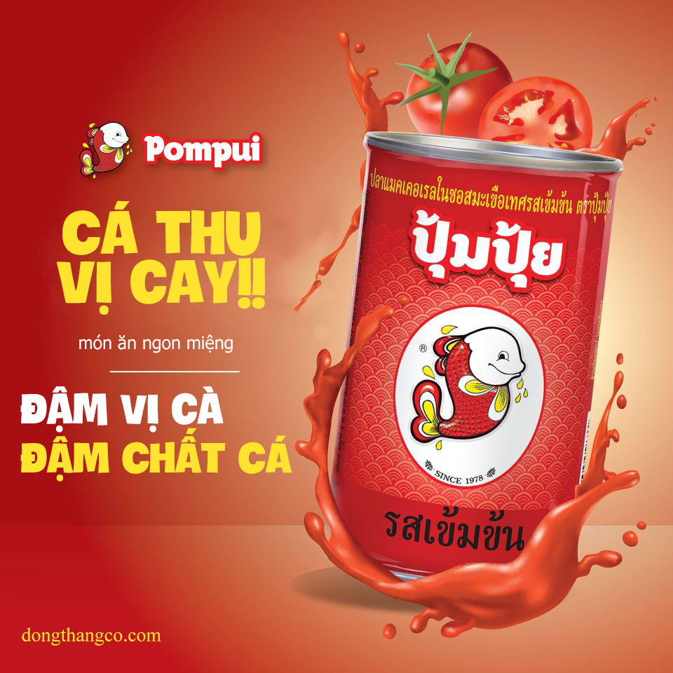 COMBO 6 Hộp Cá Sốt Cà Pompui 155g (Thái Lan)