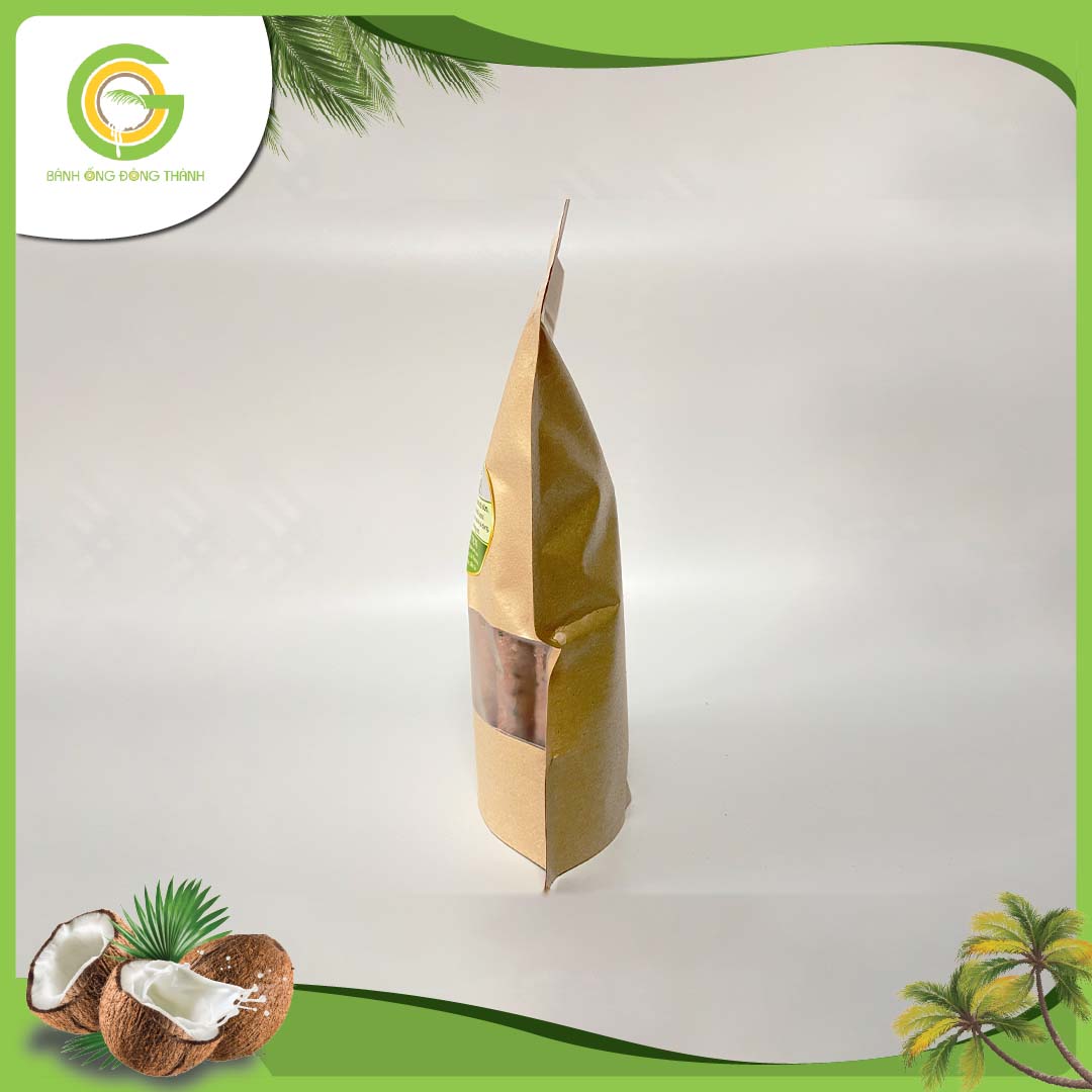Bánh ống Đông Thành thơm ngon - Bánh ống xứ dừa dạng túi - Đặc sản Bến Tre túi bánh ống dừa