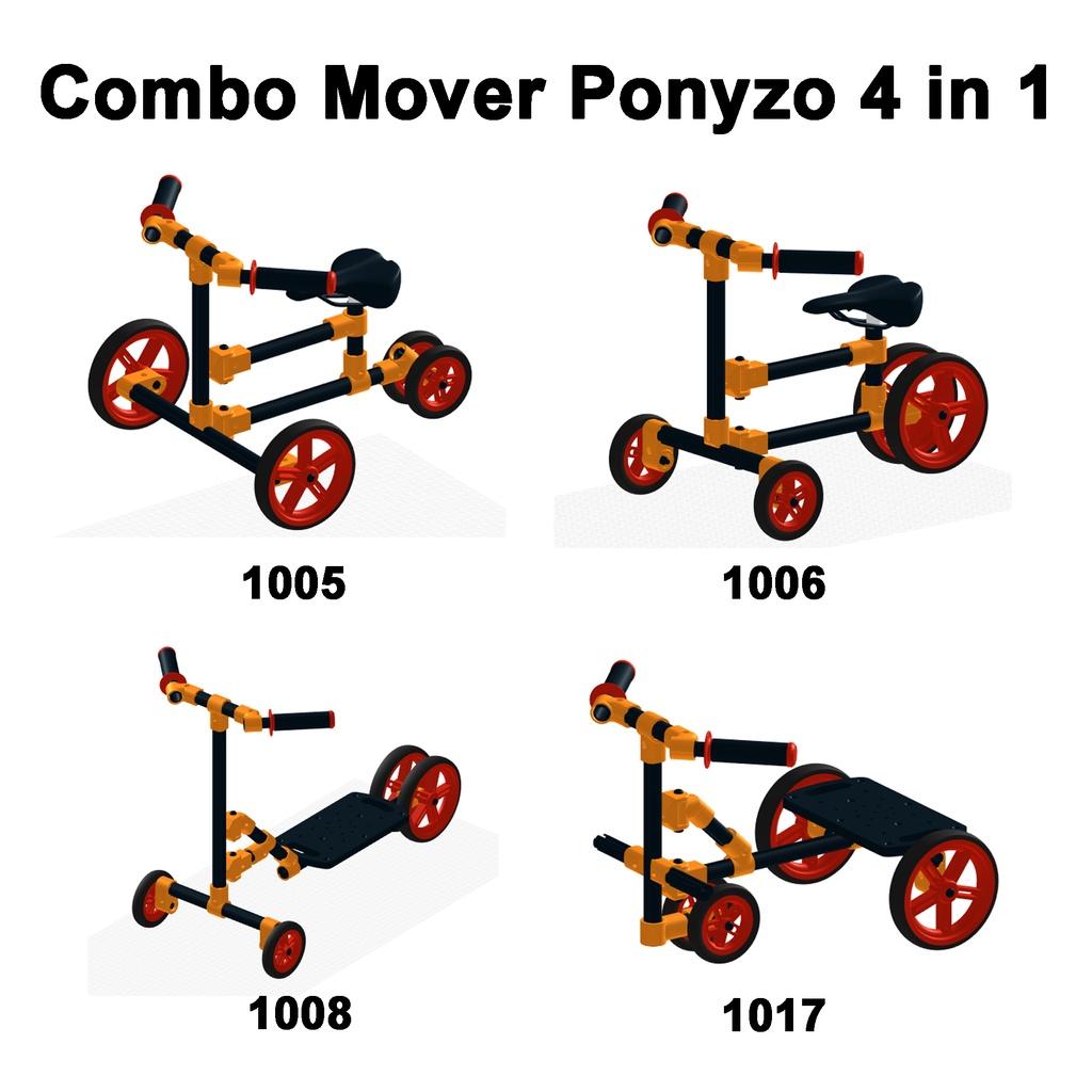 Combo Mover 4 trong 1 Ponyzo đồ chơi lắp ráp sáng tạo cho bé thông minh