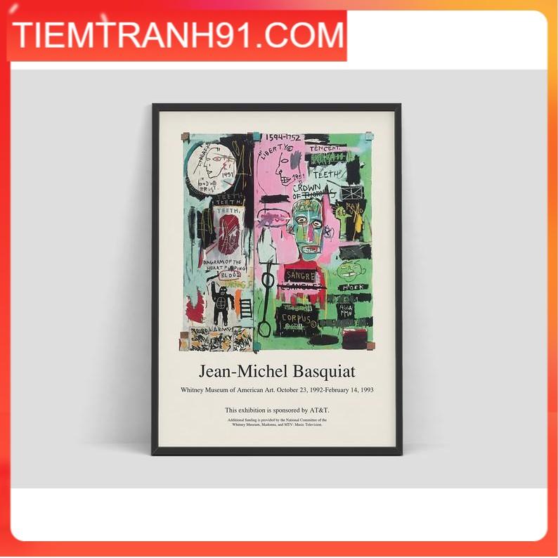 Tranh treo tường | Jean Michel Basquiat - Áp phích triển lãm cho Bảo tàng Nghệ thuật Hoa Kỳ Whitney, New York, 1992