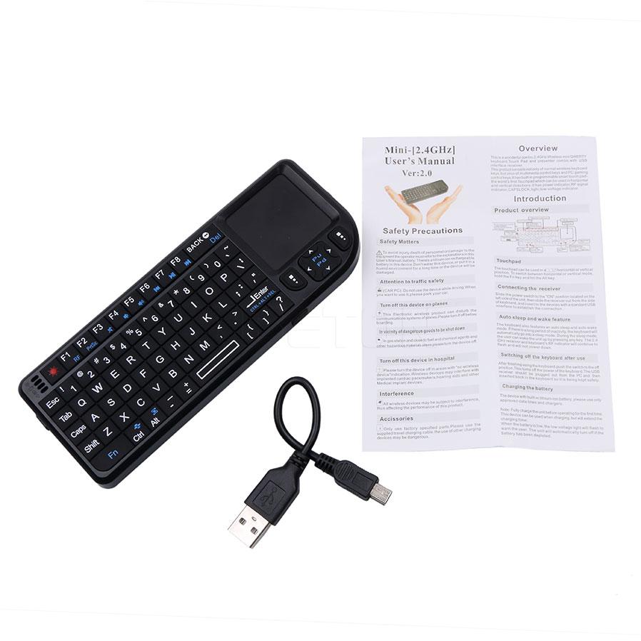Mini 2.4G RF Bàn Phím Không Dây 3 Trong 1 Bàn Phím Mới Có Bàn Di Chuột Mouse Thích Hợp Cho Máy Tính Xách Tay Thông Minh Truyền Hình hộp
