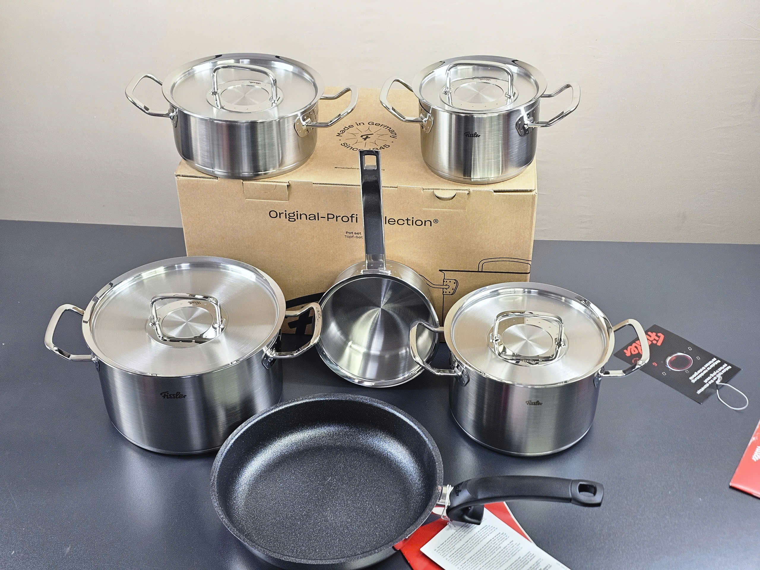 Bộ nồi Fissler profi 4 nồi 1 quánh 1 chảo chống dính Hàng chính hãng