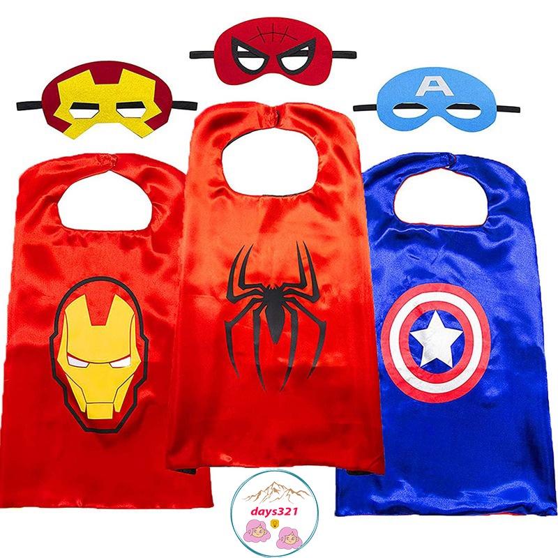 Bộ áo choàng và mặt nạ hoá trang người sắt IRONMAN cho bé trai và bé gái Đồ chơi siêu nhân Marvel