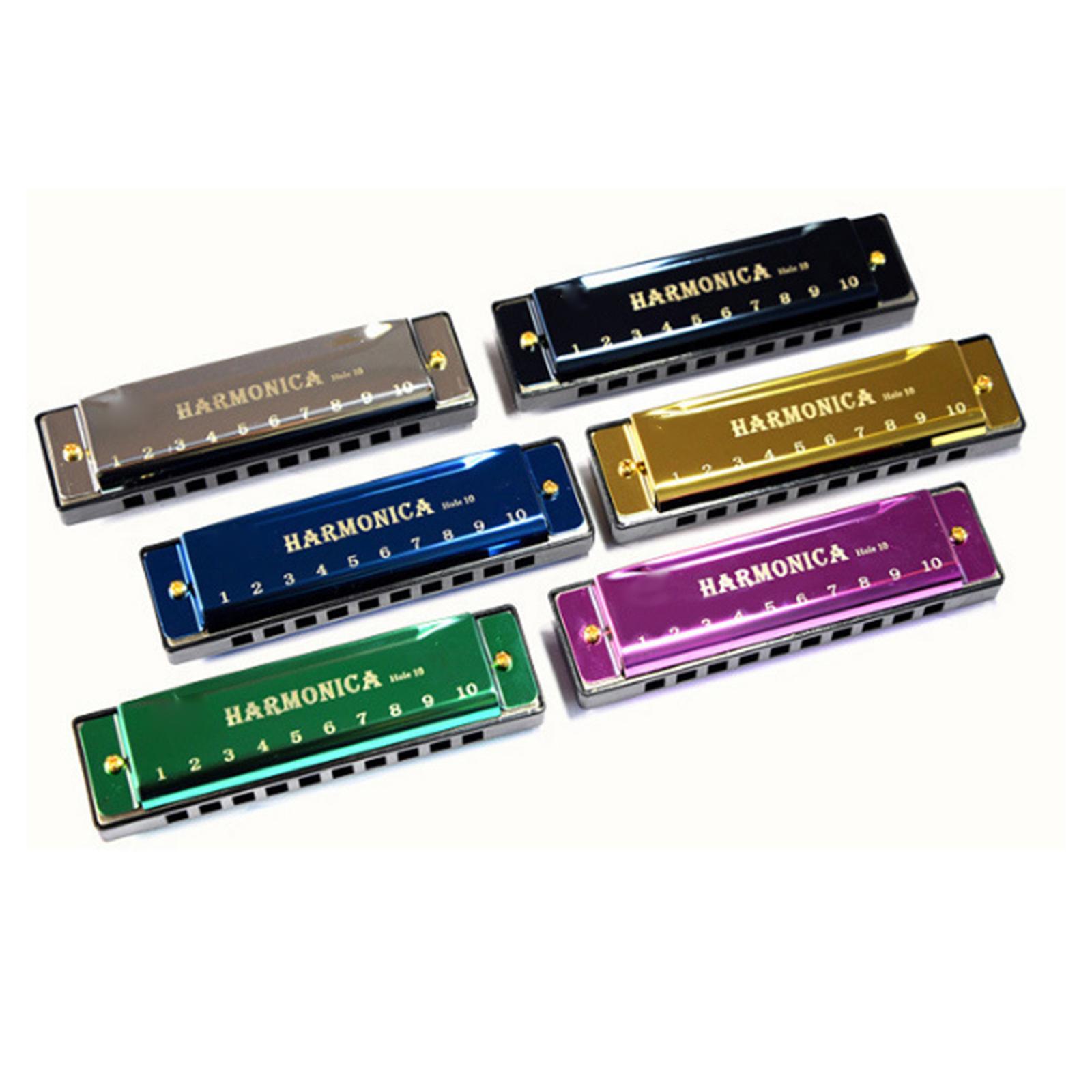 Blues Harmonica Diatonic Harp Mouth Organ 10 Hole Musical Instrument