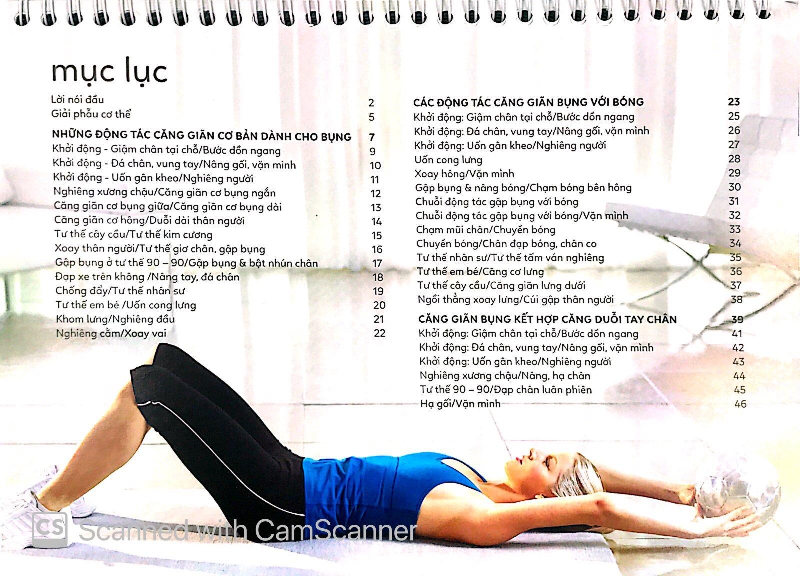 Sách Lò Xo - 15 Phút Tập Bụng (Kèm 1 DVD)