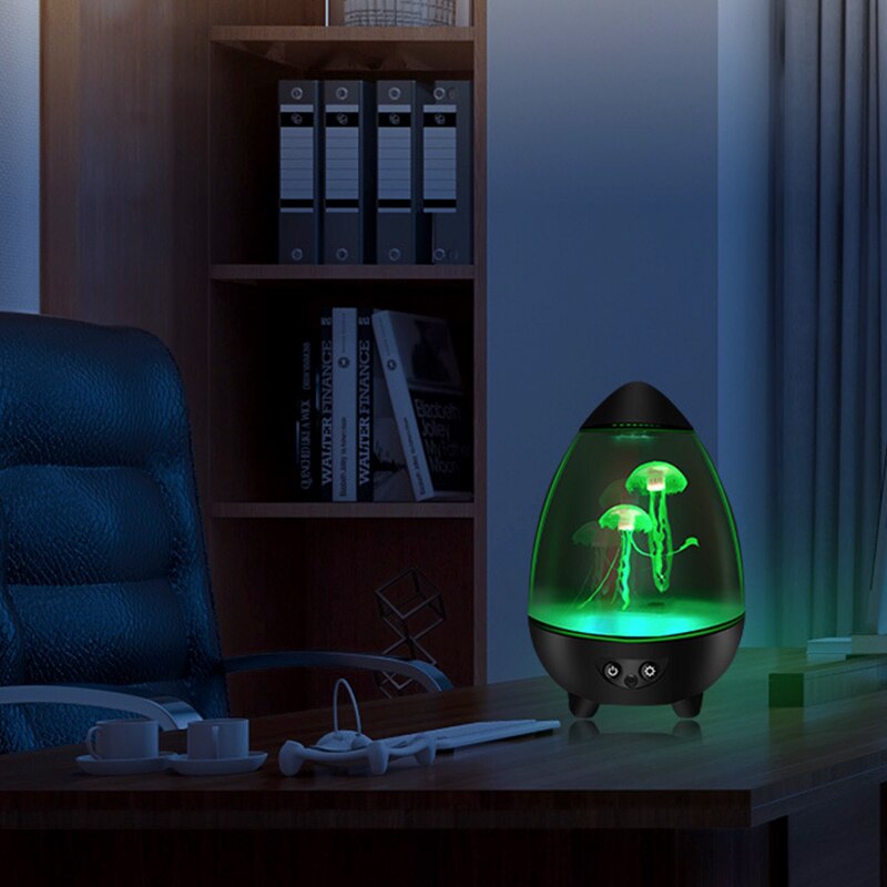 Đèn ngủ LED đổi màu RGB Jellyfish Tank Night Lamp Light with Remote Controller