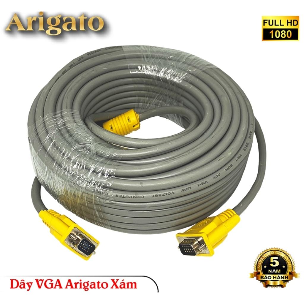 DÂY VGA  10m 15m 20m xám Arigato đảm bảo chất lượng bảo hành 6 tháng