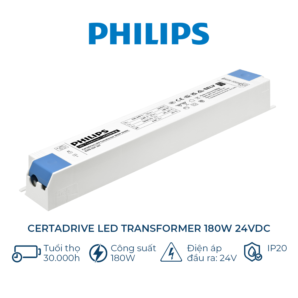 Nguồn LED dây Philips Economic LED Transformer - Công suất