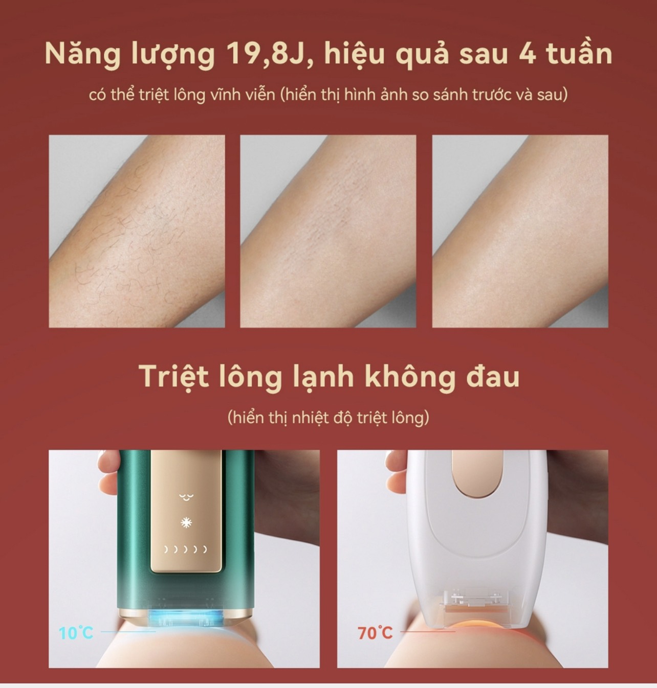 Máy Triệt Lông Lạnh Sapphire Air IPL ULIKE Hàn Quốc Hair Removal Device - WHITE