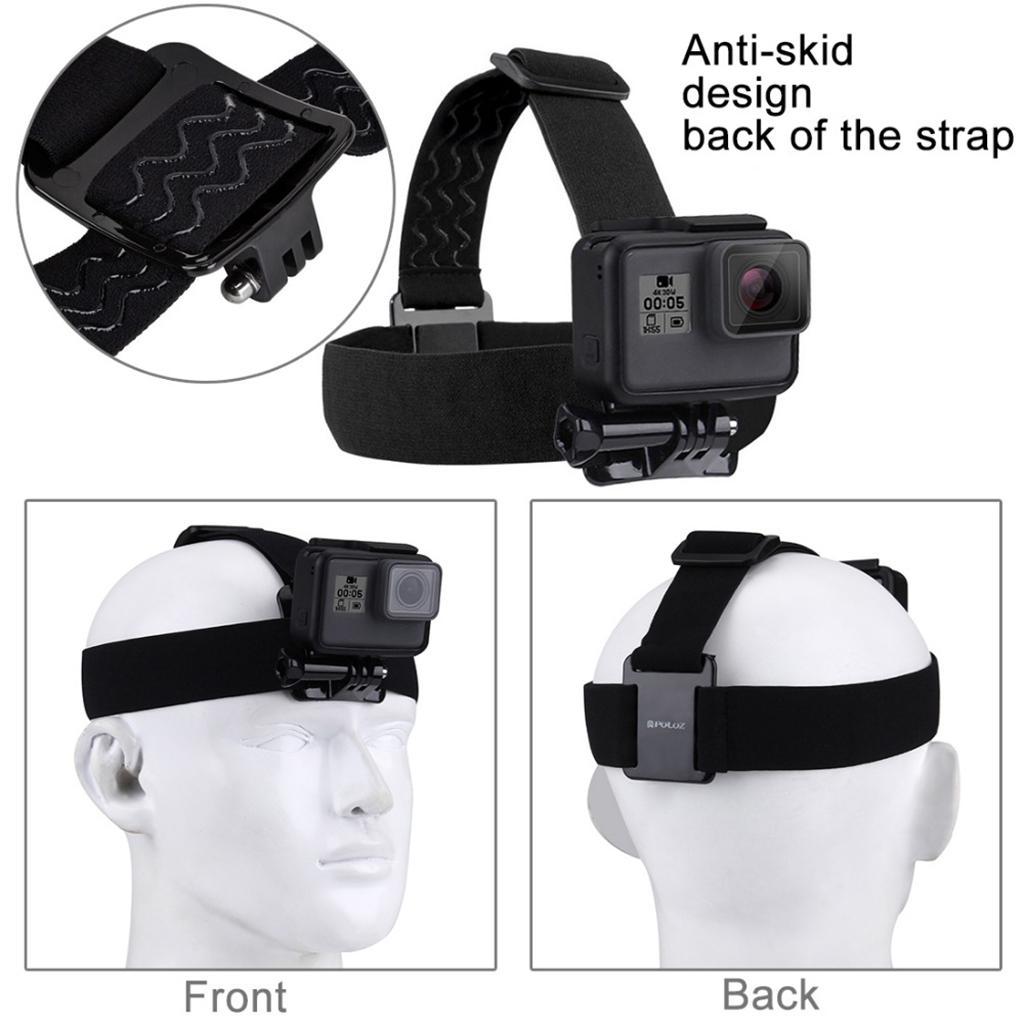 Cell Phone Head Mount Headband Mobile Phone Holder w/ Clip Universal Black