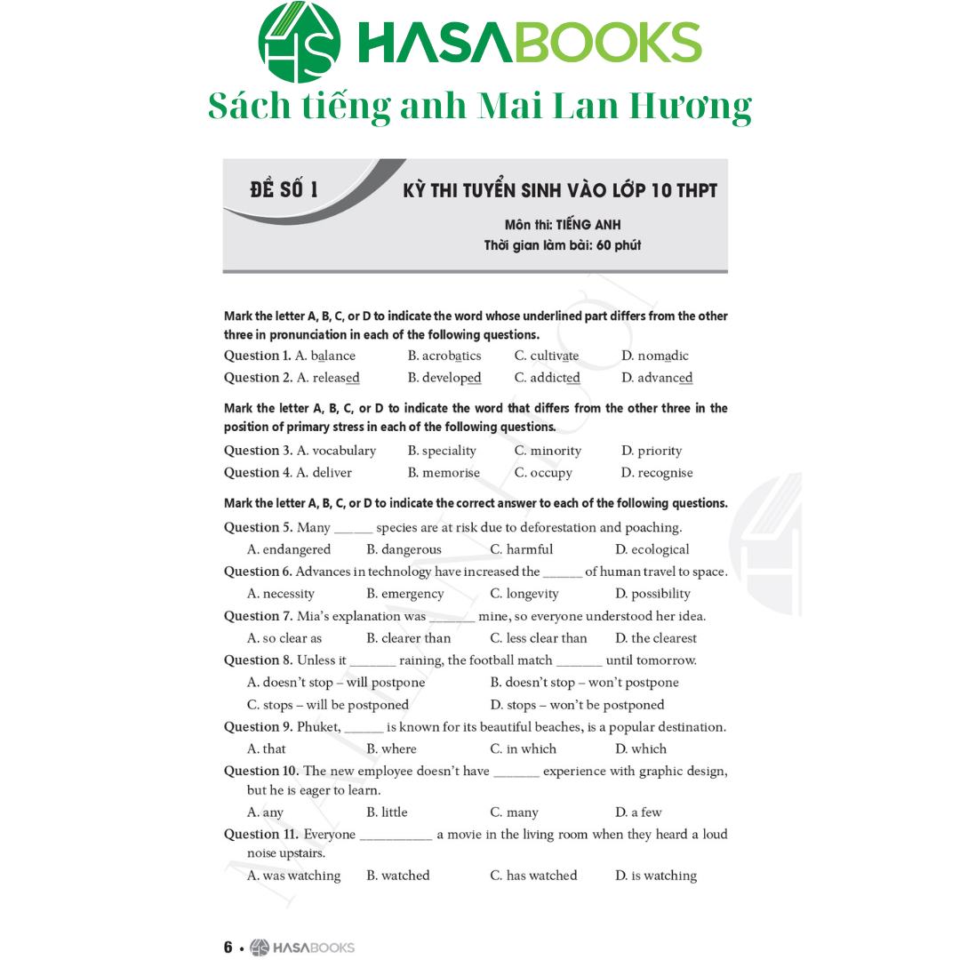 35 Đề Tiếng Anh Ôn Thi Vào Lớp 10 - Mai Lan Hương