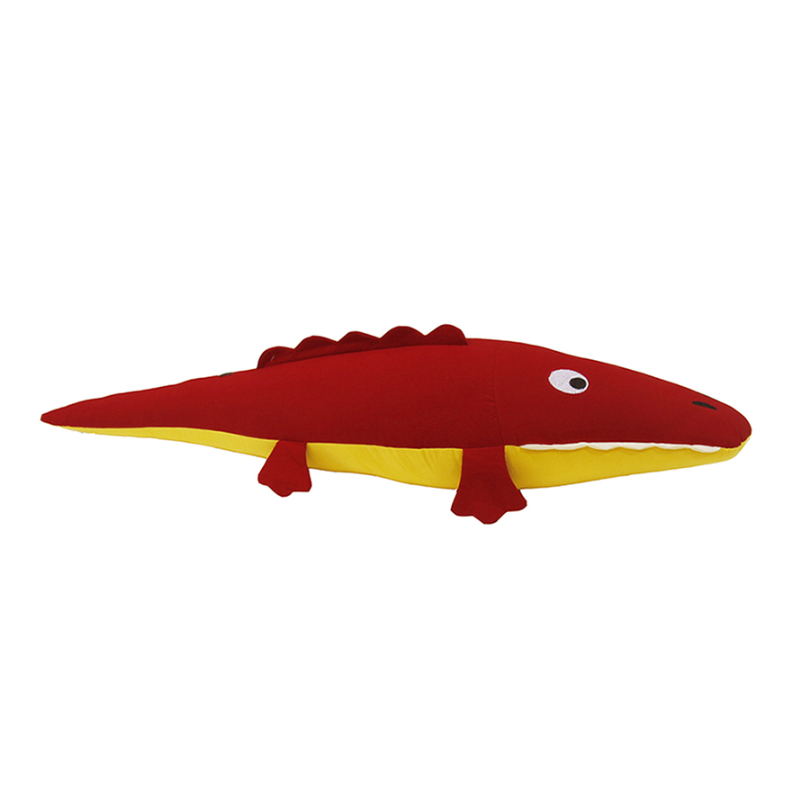 Gối Ôm Hình Con Cá Sấu Hometex - Đỏ (95 x 30 cm)