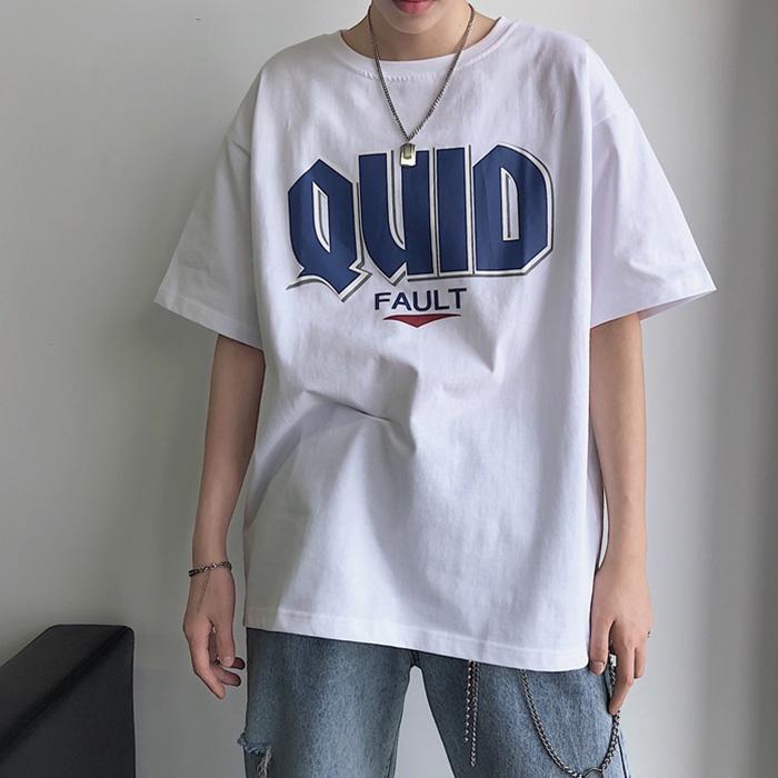 Áo thun nam form rộng in hình QUID, thời trang phong cách trẻ