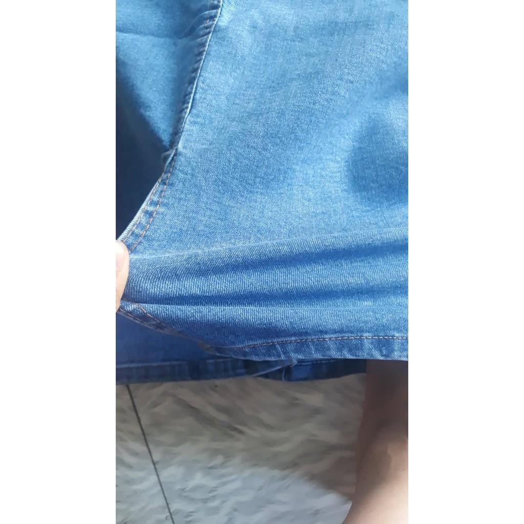 CHÂN VÁY JEAN ÔM XẺ SAU_{HÀNG ĐẸP CHO GIÃN