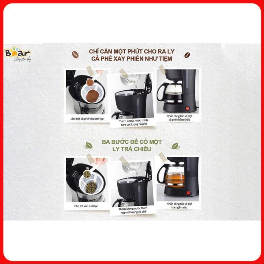 Máy Pha Cà Phê Mini_Máy Ép Cà Phê_Espresso, Máy Pha Trà Đa Năng, Chính Hẵng Bear KFJ-403, Bảo Hành 1 Năm,Dung Tích 600ml