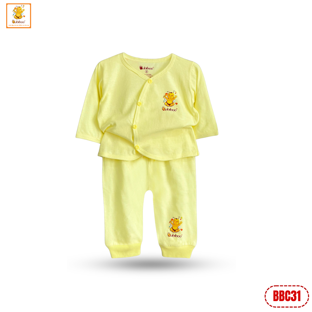 Bộ quần áo dài tay Babiboo quần áo bé trai bé gái cotton mềm mại BBC31