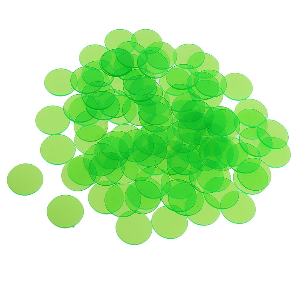 Pack of 100 Bingo Chips – 1.5cm Translucent Markers for Bingo, Counting & Game Tokens, Chips for Bingo Games