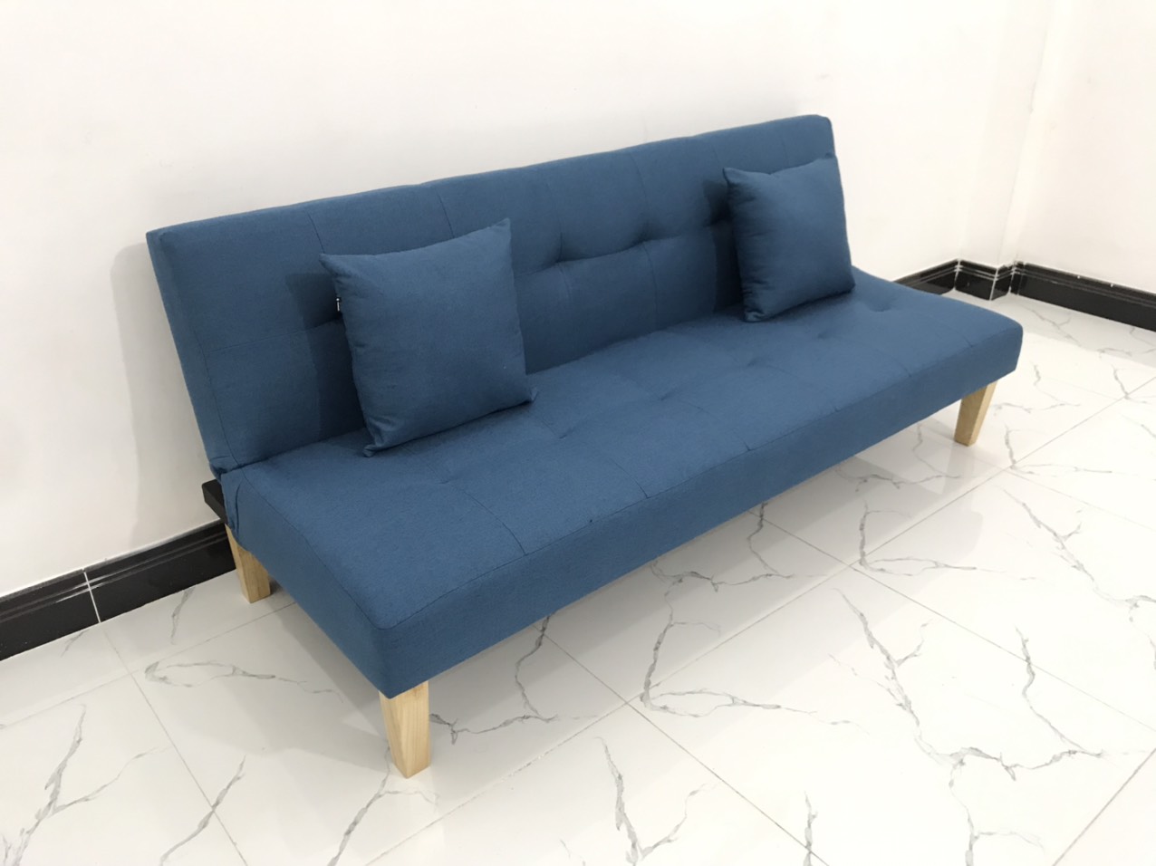 Ghế sofa giường nằm xanh dương nhiều kích cỡ