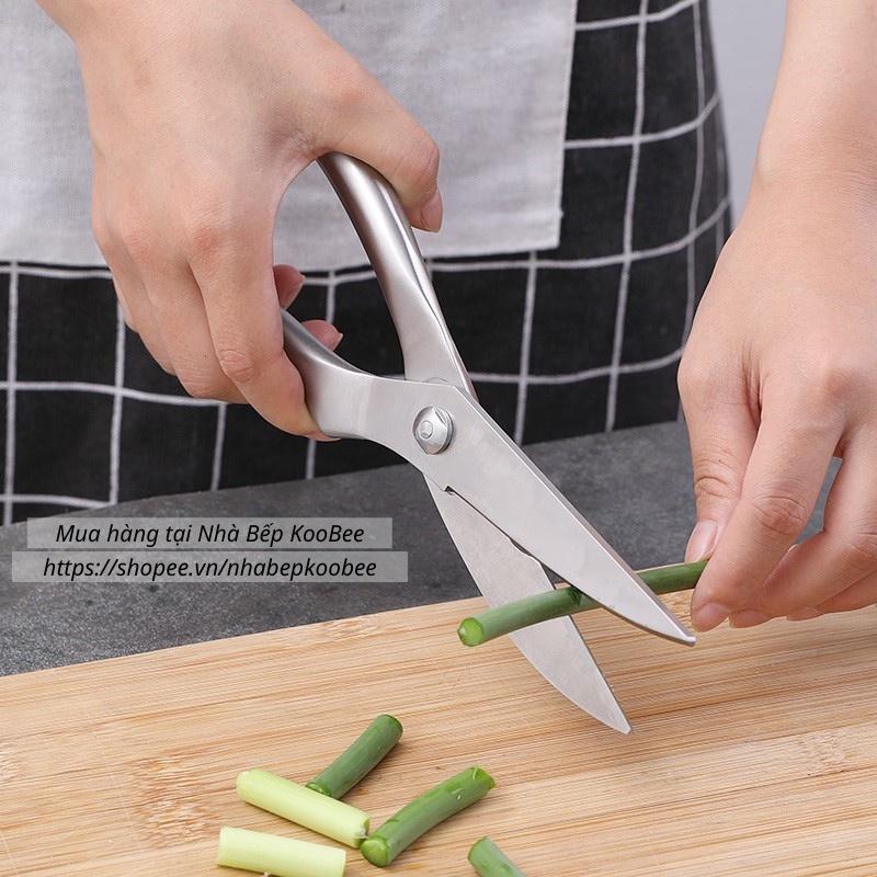 Kéo cắt gà vịt cao cấp Kitchen Scissors Inox 100% - Lưỡi dao sắc bén bền đẹp KooBee