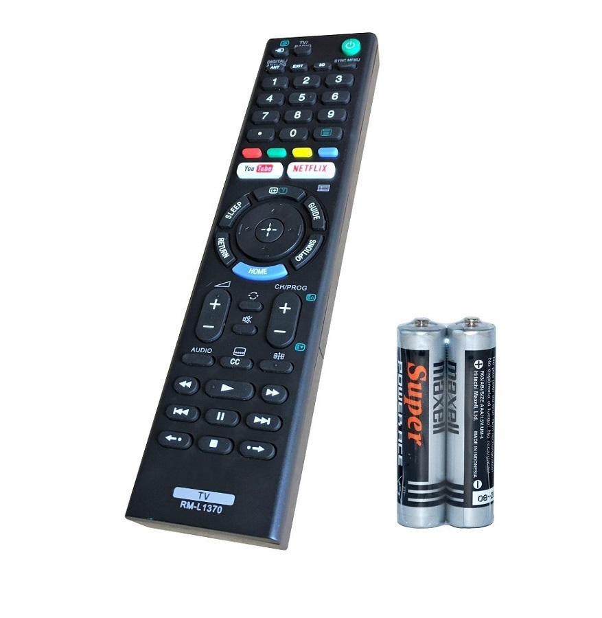 Remote Điều Khiển Dành Cho Smart TV, Internet TV SONY RM-L1370 Grade A+ (Kèm Pin AAA Maxell)