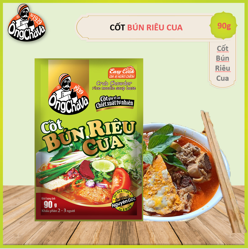 Cốt Bún Riêu Cua Ông Chà Và 90gr (Crab Chowder Rice Noodle Soup Base)