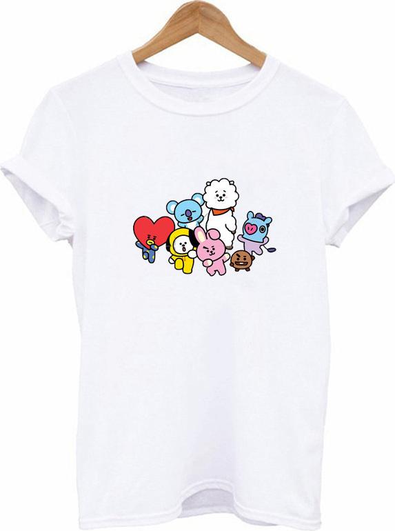 Áo T-shirt BT21 - Áo phông in hình các nhân vật BT21 BTS
