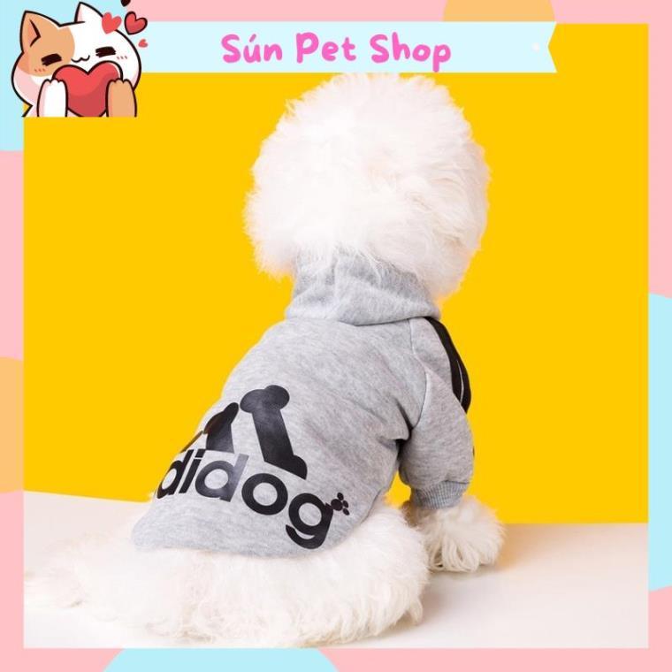 Áo nỉ Hoodie Adidog cho thú cưng, áo mùa đông cho chó mèo