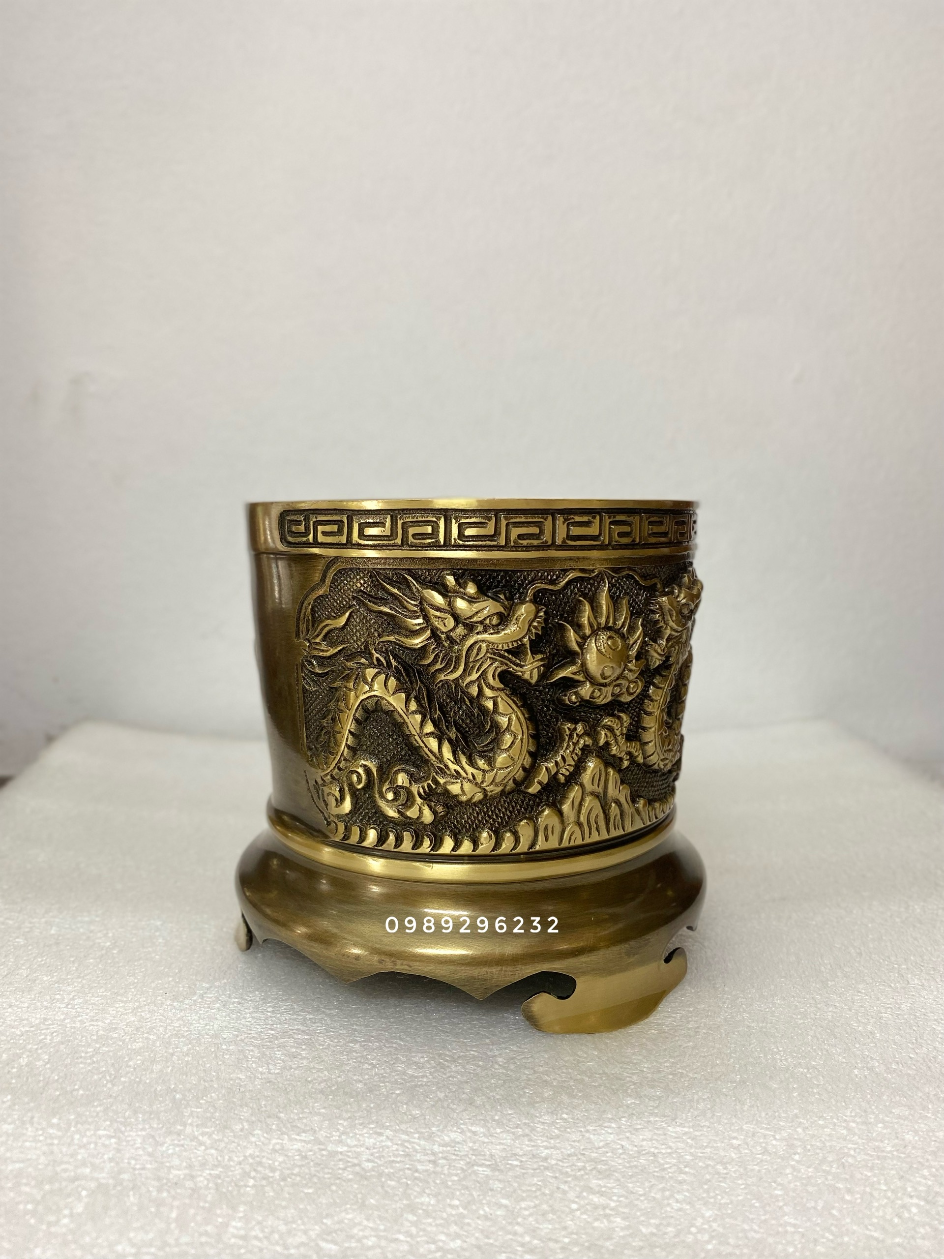 Lư hương , bát nhang bằng đồng vàng hun 16