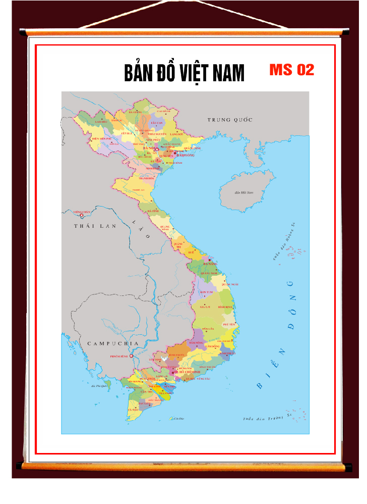 B. Đồ Vùng Miền Việt Nam Khổ A1 (60cm x 84cm) có sẵn sáo + dây treo. Tặng đinh đóng tường không khoan