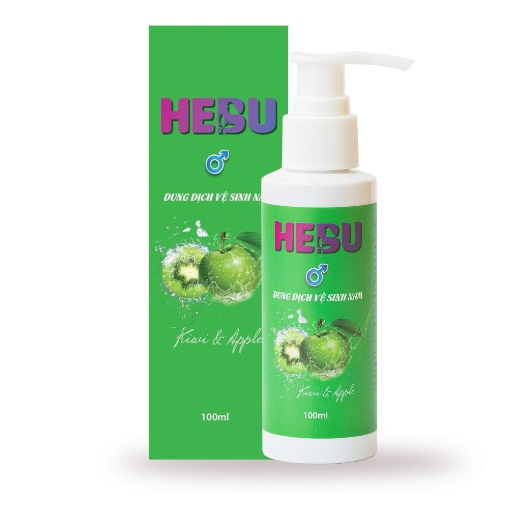 Dung dịch vệ sinh nam HEBU dạng gel hương táo kiwi giúp khử mùi tự nhiên lành tính và hỗ trợ giảm viêm ngứa chai vòi nhấn 100ml