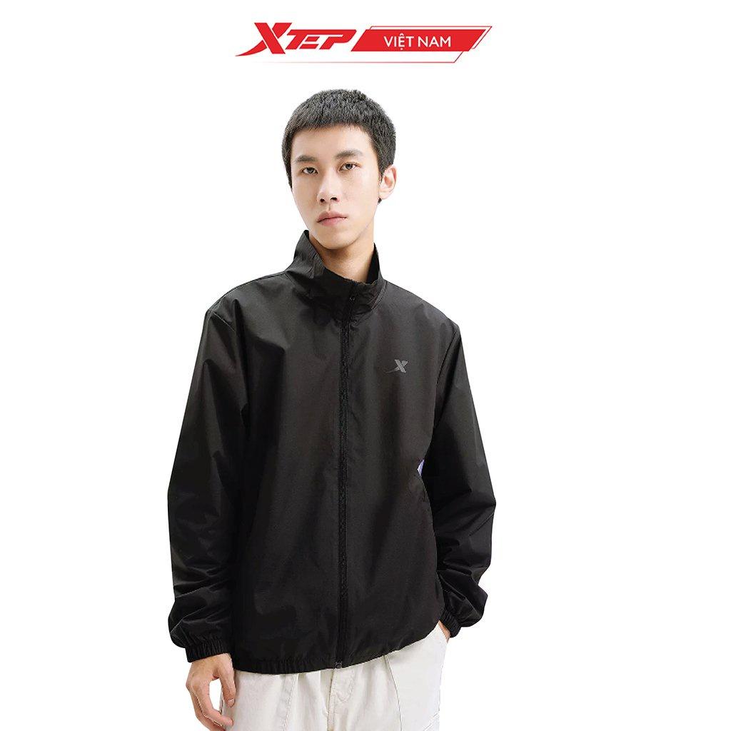 Áo khoác jacket nam Xtep dáng rộng thoải mái, màu sắc trung tính dễ mặc 879329120146