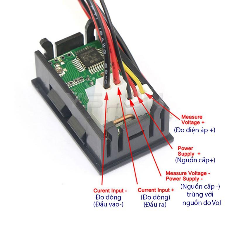 ĐÔNG HỒ ĐO VÔN KẾ 0-100V VÀ AMPE KẾ 50A BAO GỒM THANH ĐIỆN TRỞ ĐẤU NỐI SHUNT