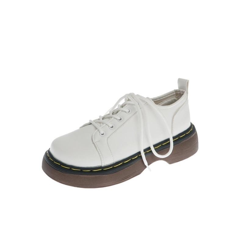 Giày Oxford đế dày Retro màu Trắng, Đen ( Size 35 - 39