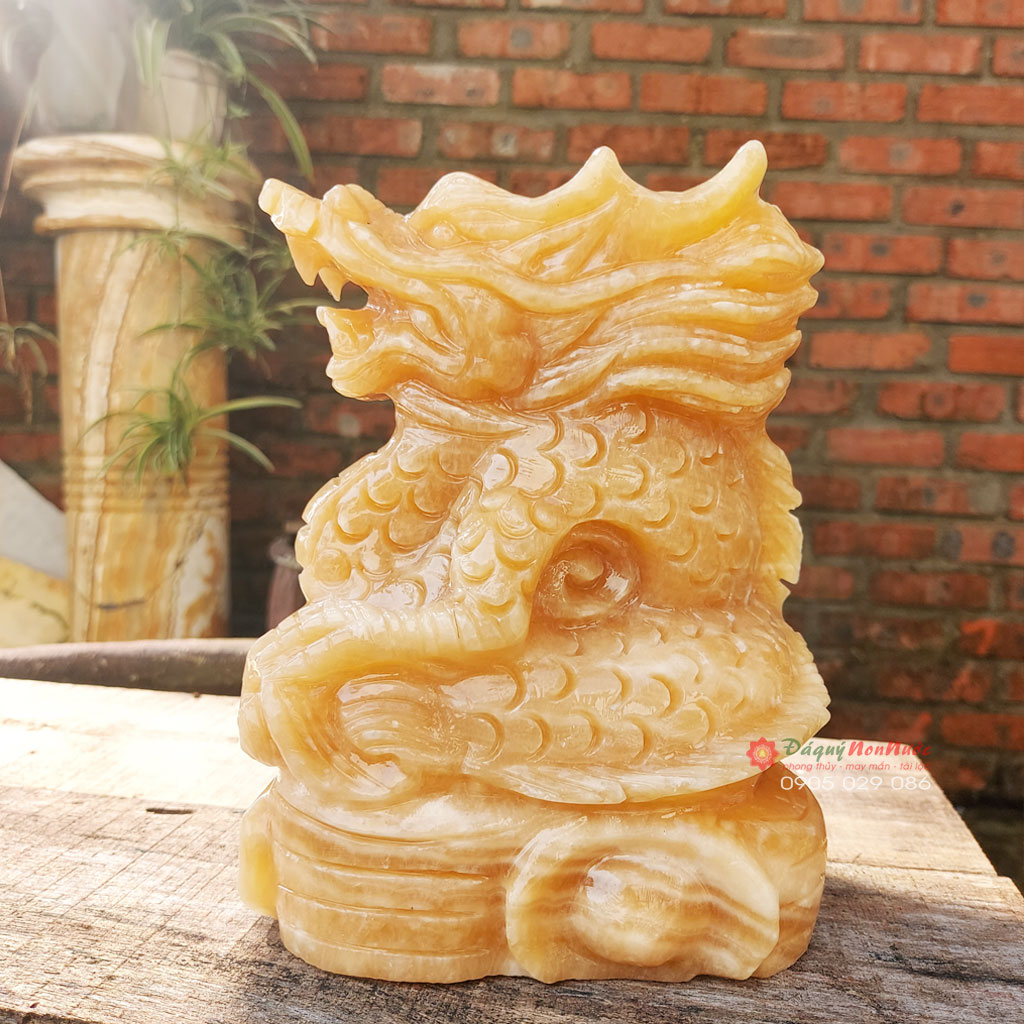 Tượng Rồng đá phong thuỷ 12 con giáp đá ngọc hoàng long