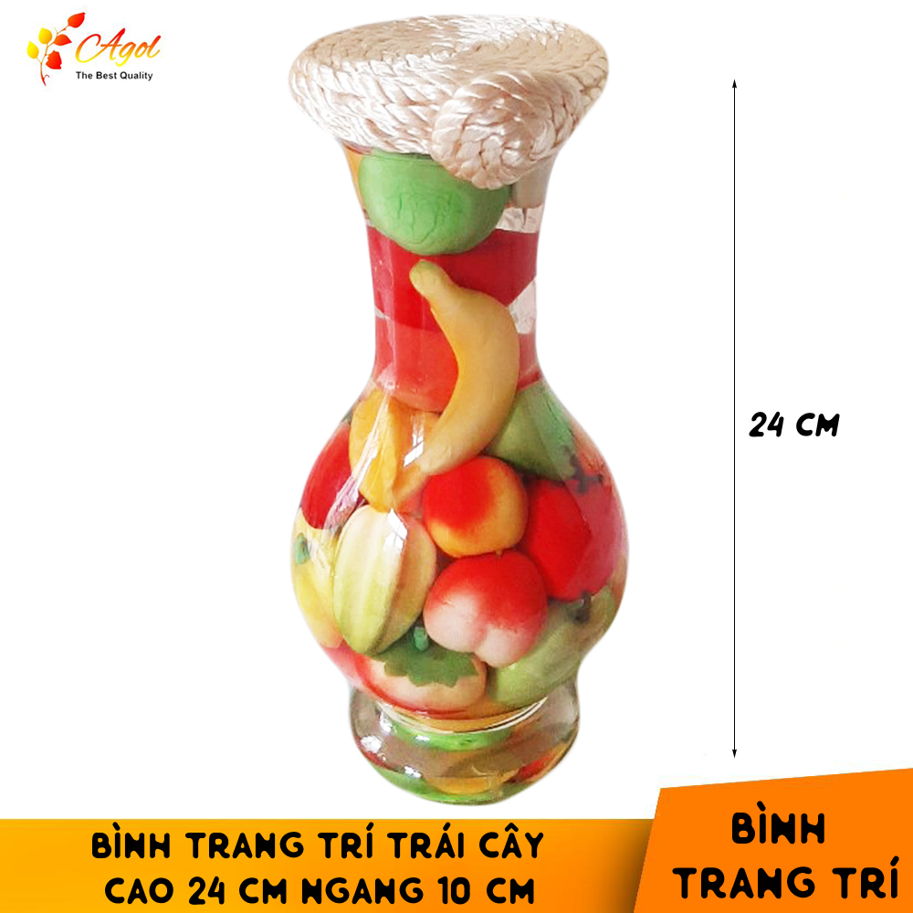 Bình trang trí trái cây loại trung (cao 24 cm * ngang 10 cm)