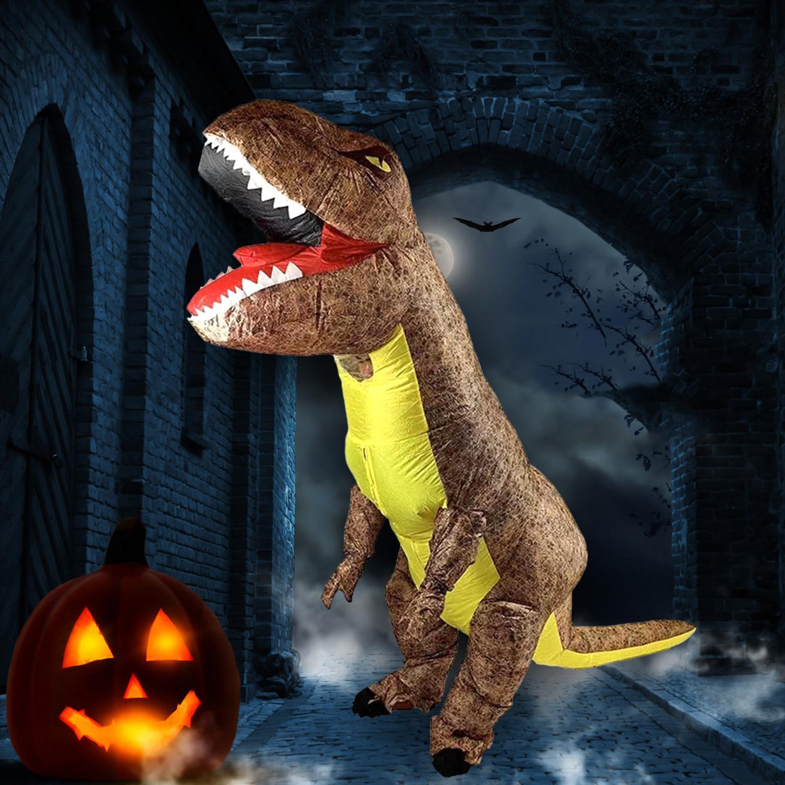 Inflatable Dinosaur Costume Suit Outfit for Mardi Gras Carnival Pretend Play