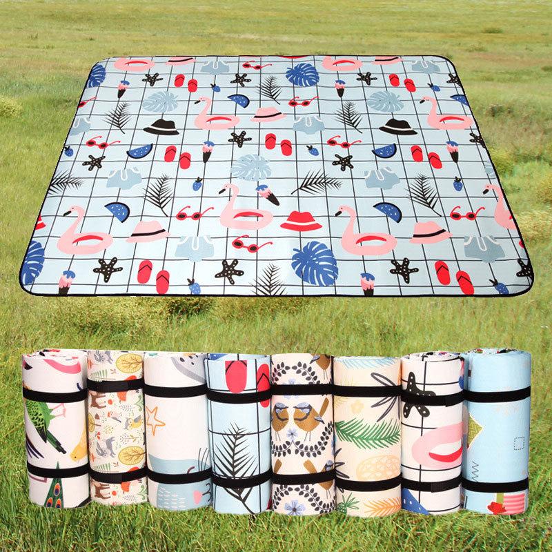4 Kích Thước Xếp Cắm Trại Thảm Wterproof Dày Thảm Picnic Bãi Biển Miếng Lót Trẻ Em Thảm Chơi Lều Chống Ẩm Chăn