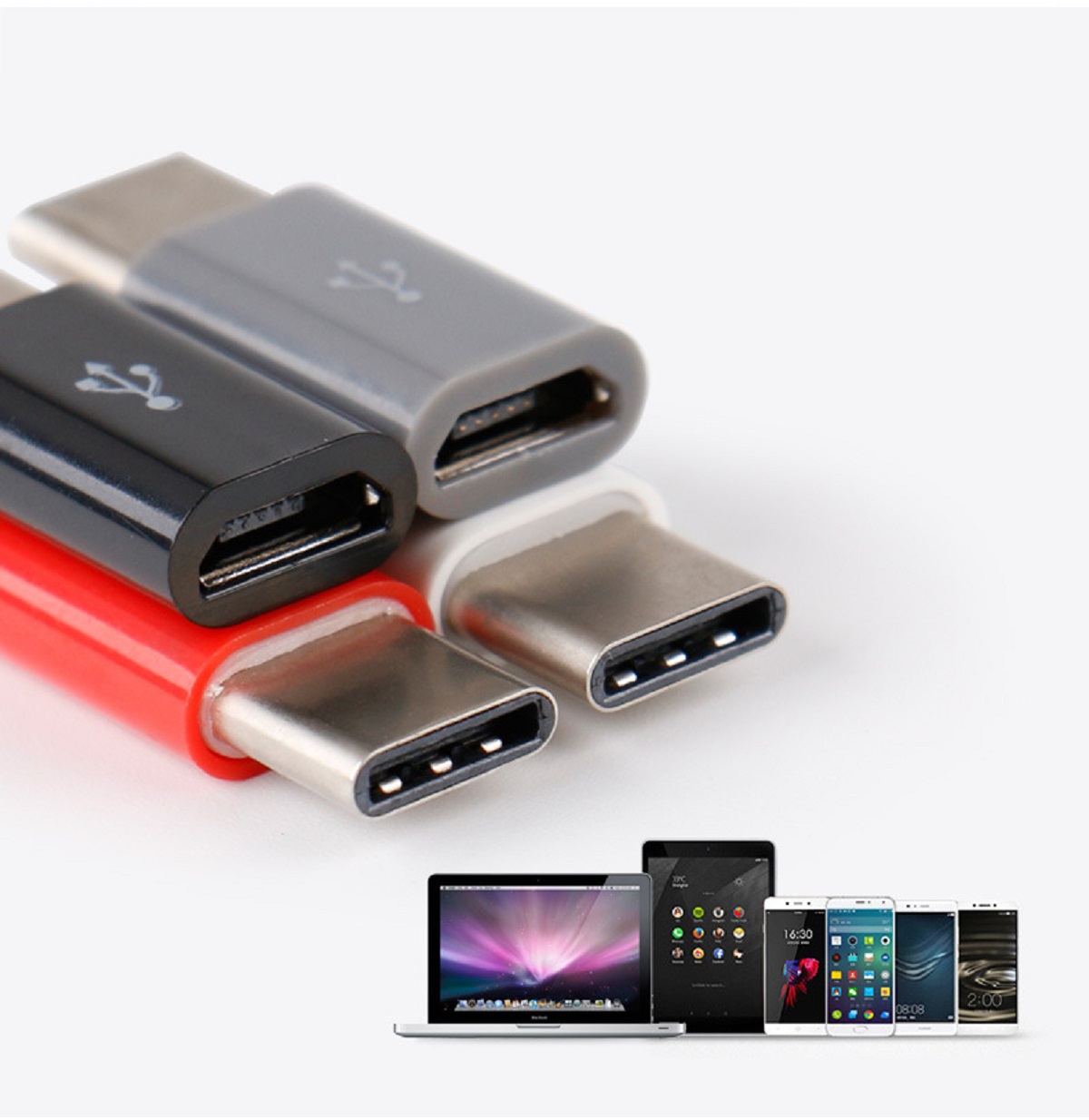 Đầu Chuyển Đổi USB Type C Sang Cổng Micro USB Hàng Chính Hãng Helios