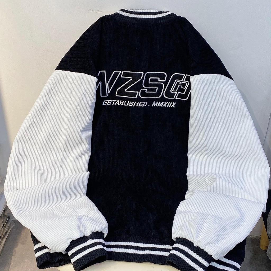 Áo varsity/bomber tay dài chữ WZS